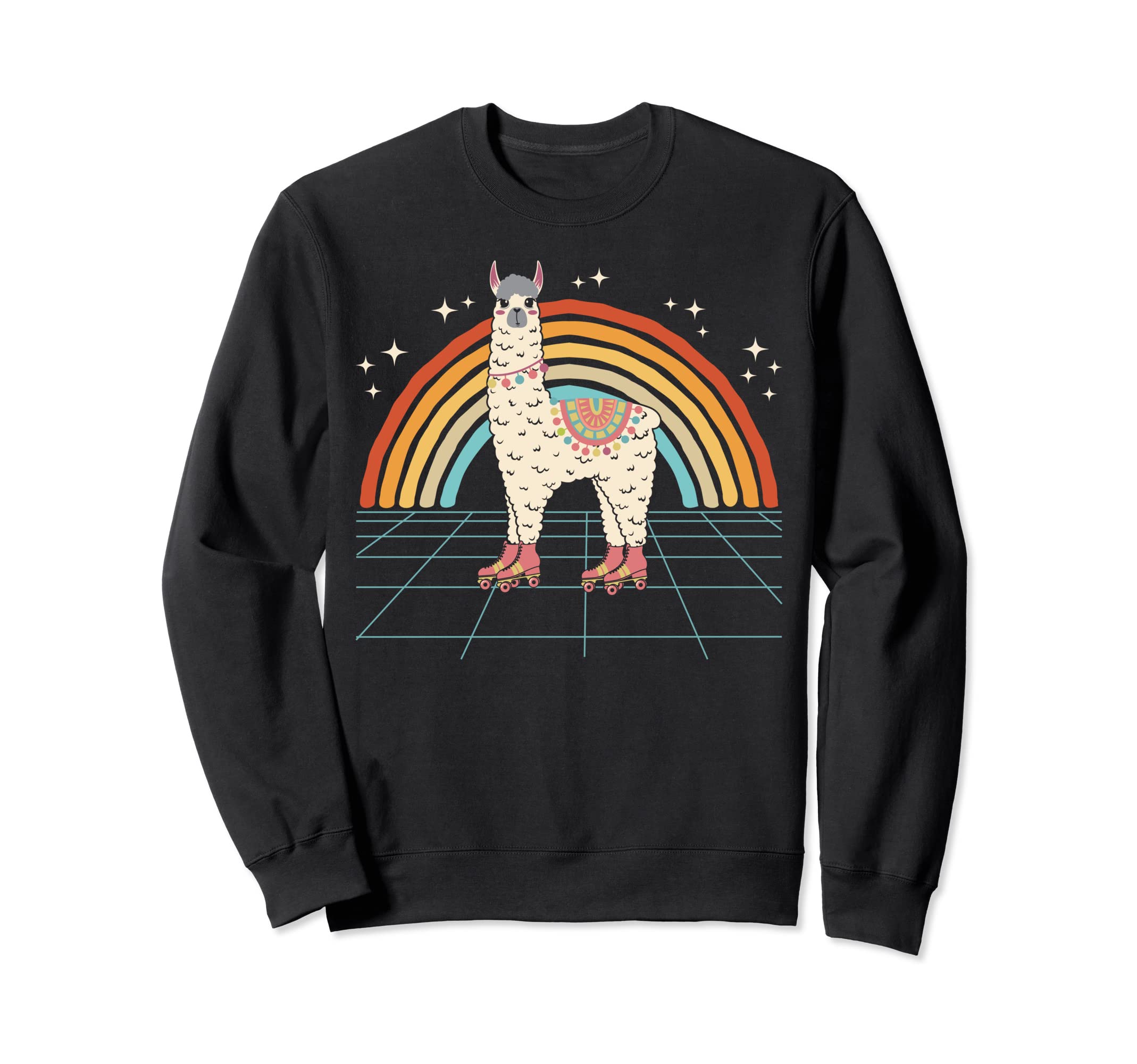 Roller Skating Alpaca Skater Sweatshirt - Casual Everyday Wear Men Women - T-Shirt, Sweatshirt, Hoodie