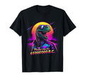 80S Synthwave T Rex Funny T-Shirt - Custom Art Print Men Women - T-Shirt, Sweatshirt, Hoodie
