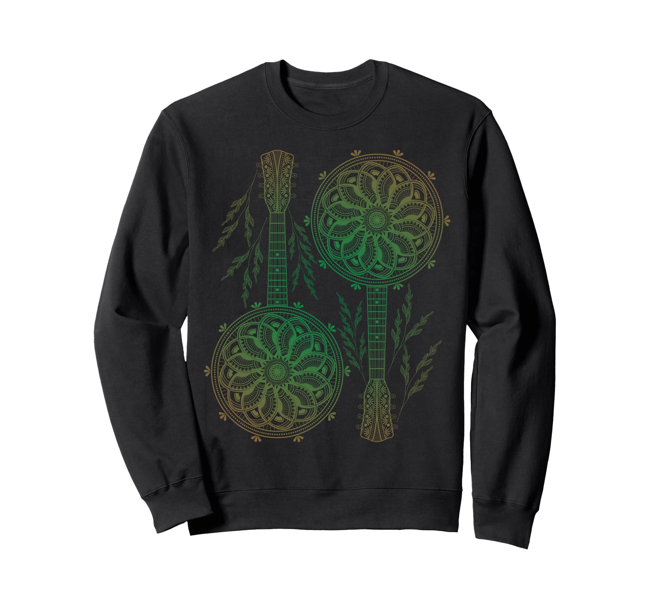 Banjo Circle Mandala Art Sweatshirt - Fun Novelty Design for Adults - T-Shirt, Sweatshirt, Hoodie