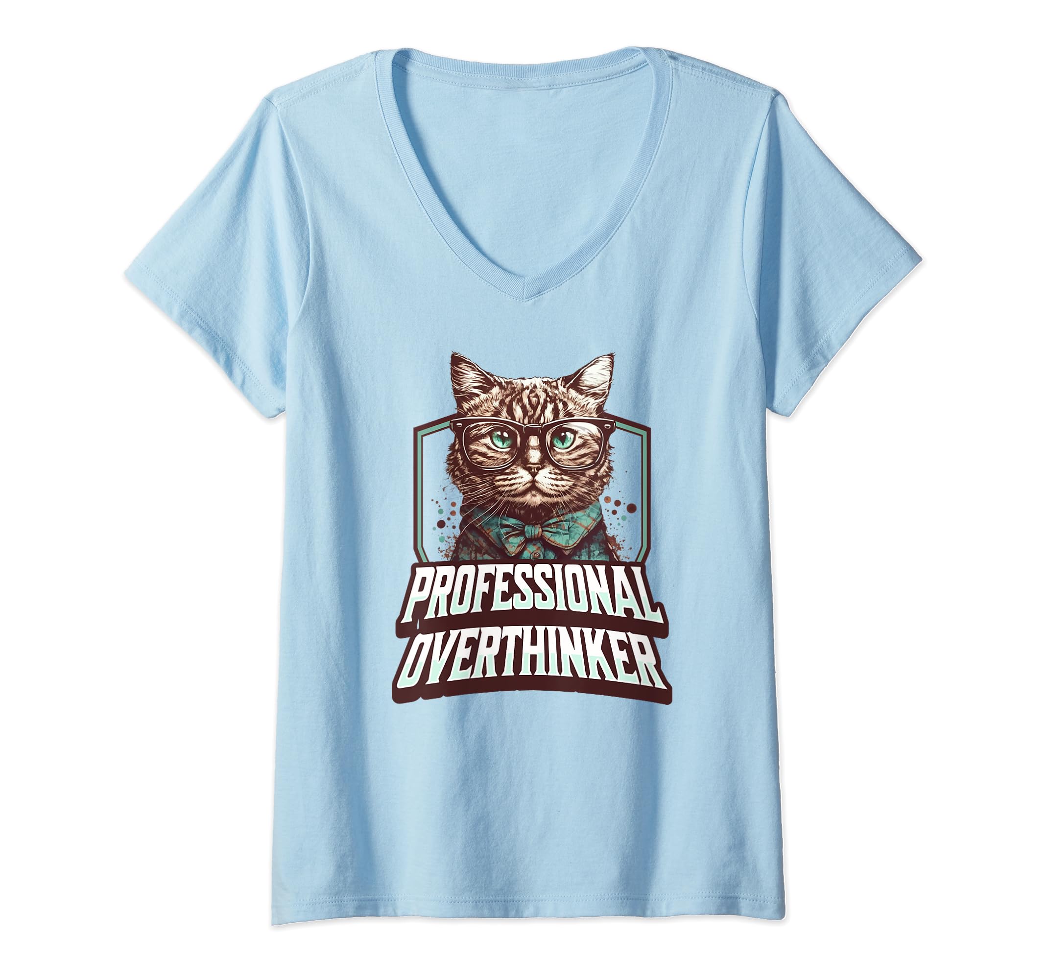 Professional Overthinker Feline T-Shirt - Fun Novelty Design Men Women - T-Shirt, Sweatshirt, Hoodie