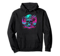 Skull Vaporwave Retrowave Aesthetic Hoodie - Custom Art Print for Adults - T-Shirt, Sweatshirt, Hoodie