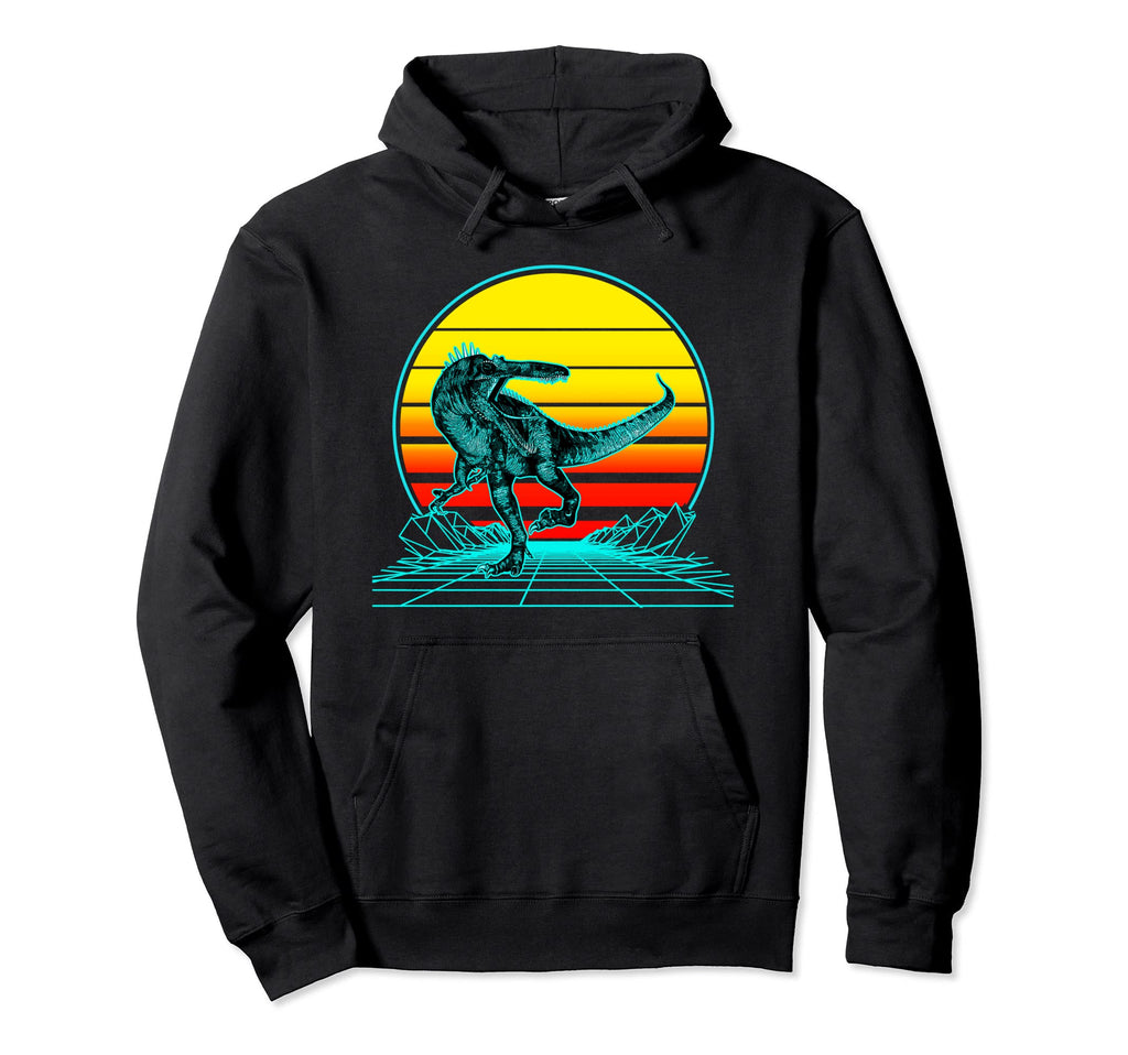 Sunset Suchomimus Hoodie - Minimalist Print Unisex - T-Shirt, Sweatshirt, Hoodie