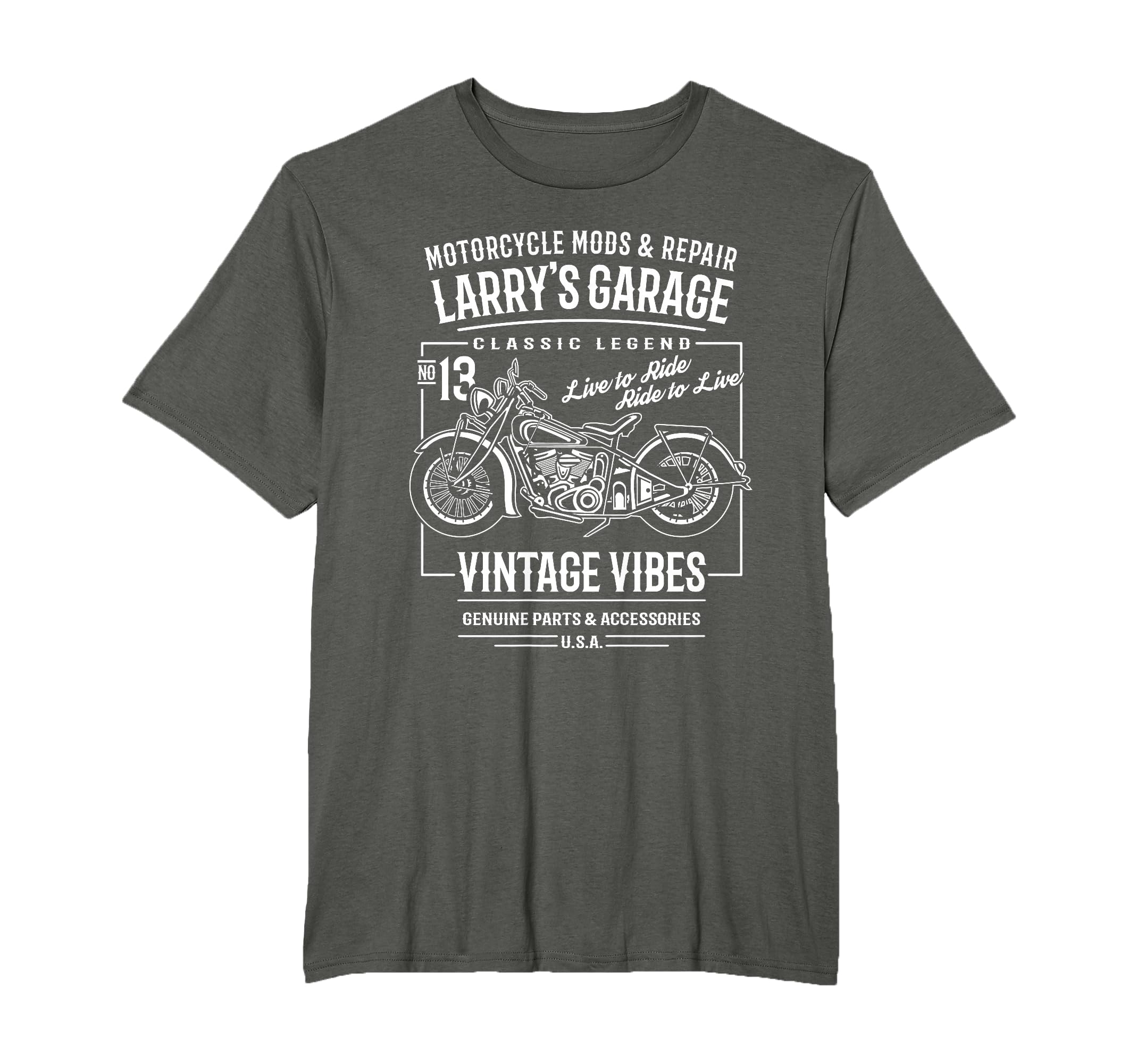 Larrys Garage Motorcycle Name Larry T-Shirt - Streetwear Style Unisex - T-Shirt, Sweatshirt, Hoodie