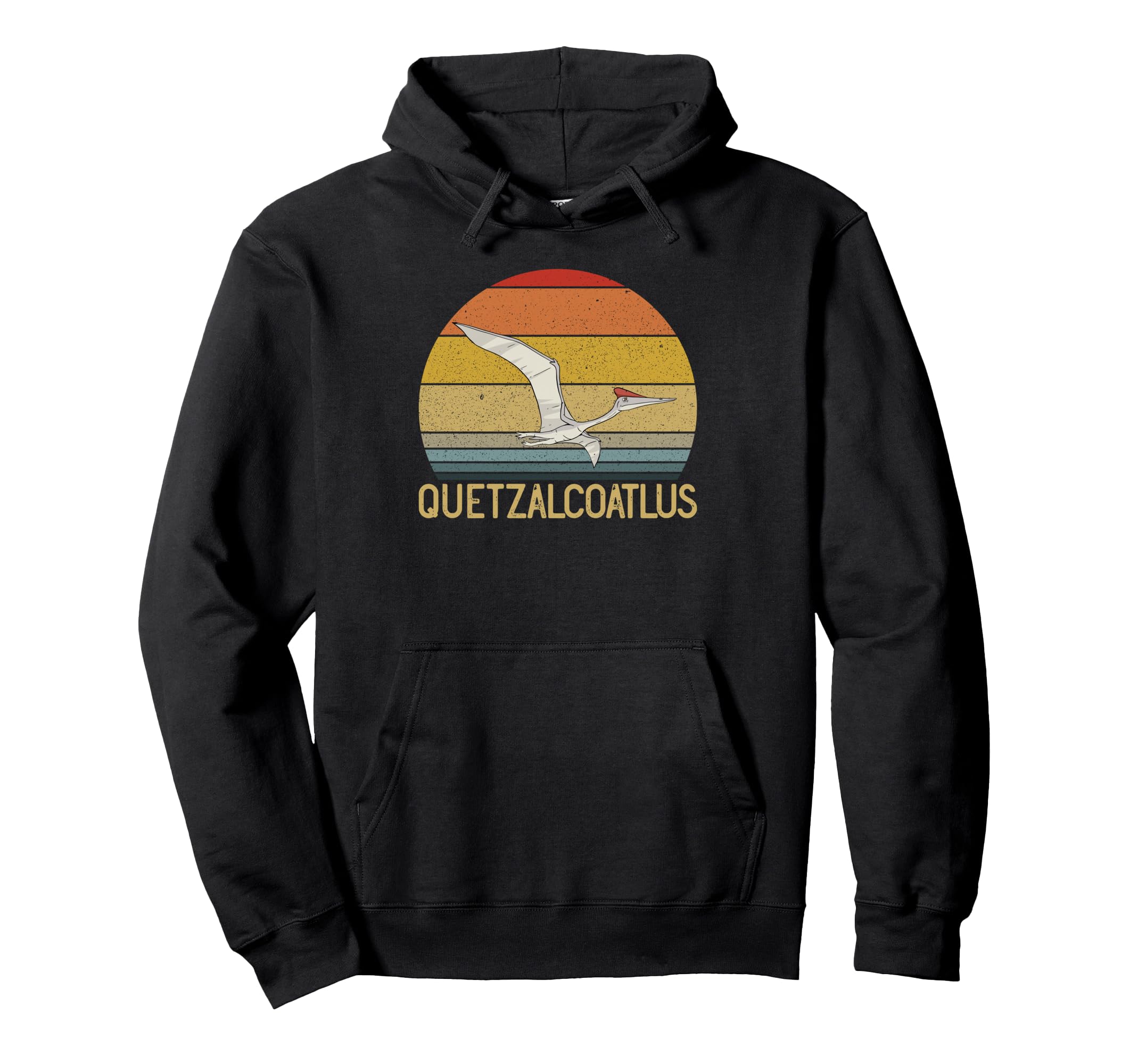 Quetzalcoatlus Sunset Dinosaur Hoodie - Casual Everyday Wear Unisex - T-Shirt, Sweatshirt, Hoodie