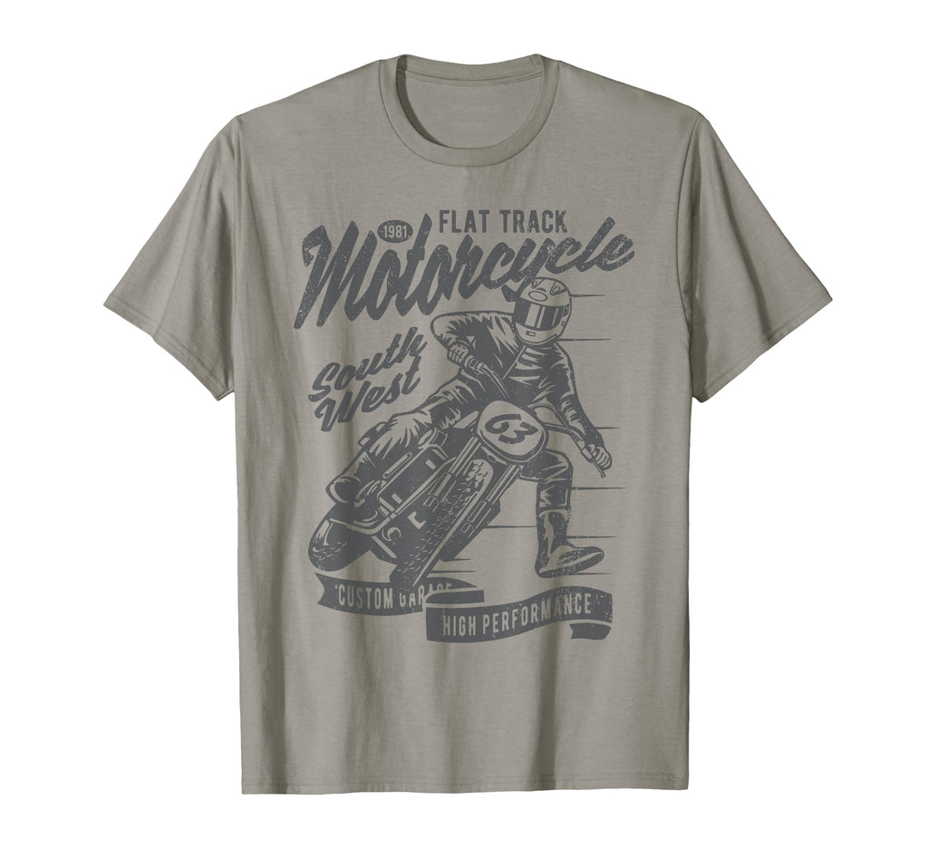Flat Track Motorcycle Race T-Shirt - Novelty Apparel for Adults - T-Shirt, Sweatshirt, Hoodie