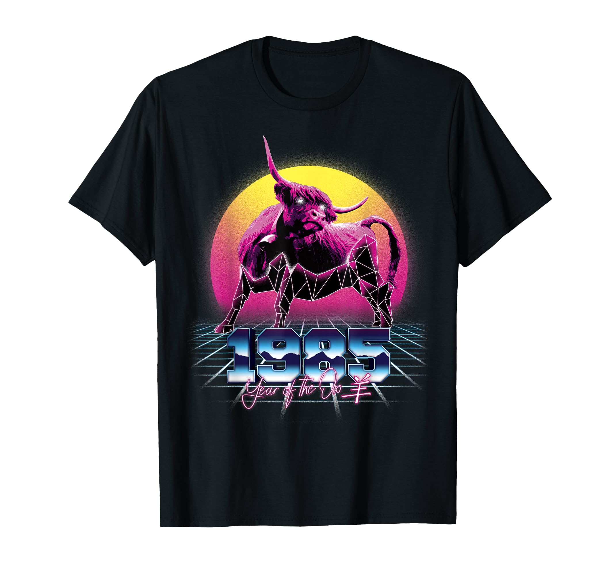 1985 Year Ox 80S Chinese Zodiac T-Shirt - Unique Graphic for Adults - T-Shirt, Sweatshirt, Hoodie