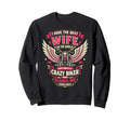 Motorcycle Biker Wife Husband Sweatshirt - Custom Art Print Men Women - T-Shirt, Sweatshirt, Hoodie