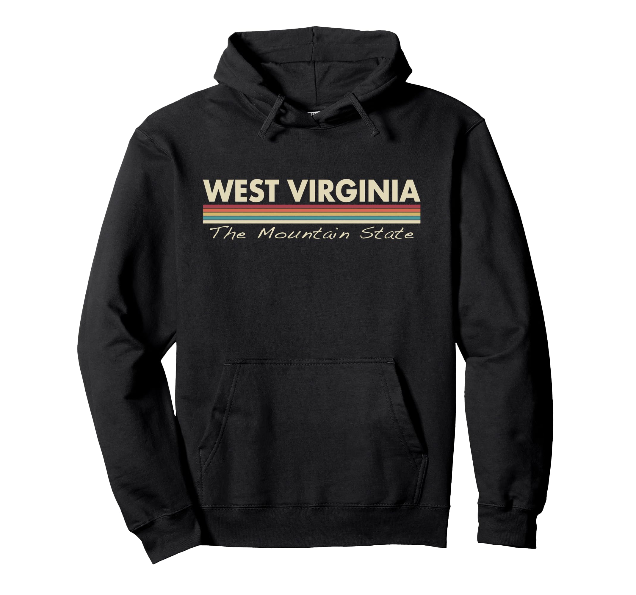 West Virginia Stripes Throwback Hoodie - Trendy Graphic Men Women - T-Shirt, Sweatshirt, Hoodie