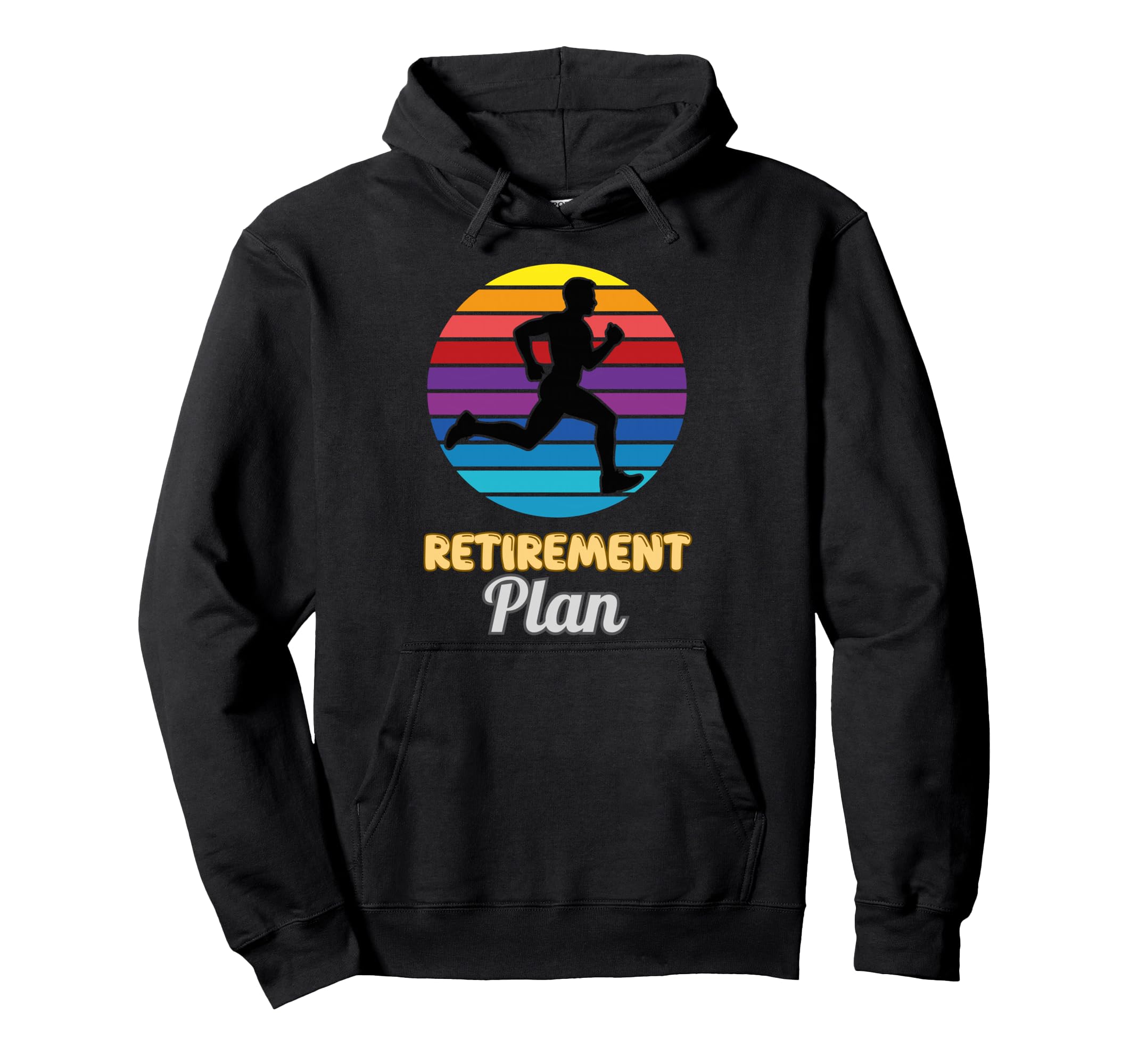 Retirement Plan Runner Sunset Hoodie - Casual Everyday Wear for Adults - T-Shirt, Sweatshirt, Hoodie