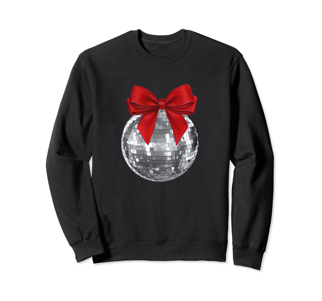 Disco Ball Red Bow Coquette Girly Sweatshirt - Novelty Apparel Men Women - T-Shirt, Sweatshirt, Hoodie