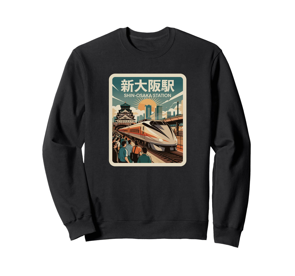 Osaka Station Japan Train Sweatshirt - Streetwear Style for Adults - T-Shirt, Sweatshirt, Hoodie