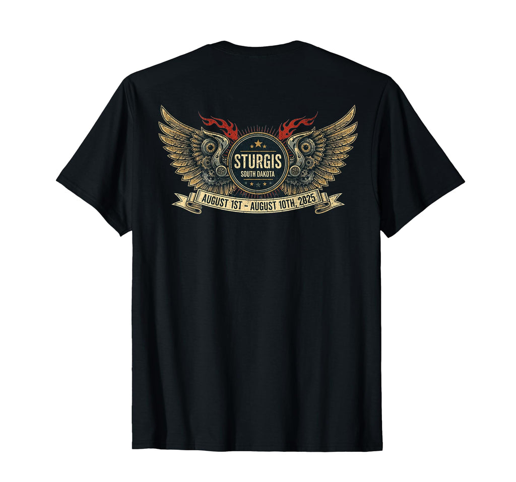 2025 Sturgis Art Back T-Shirt - Minimalist Print for Adults - T-Shirt, Sweatshirt, Hoodie