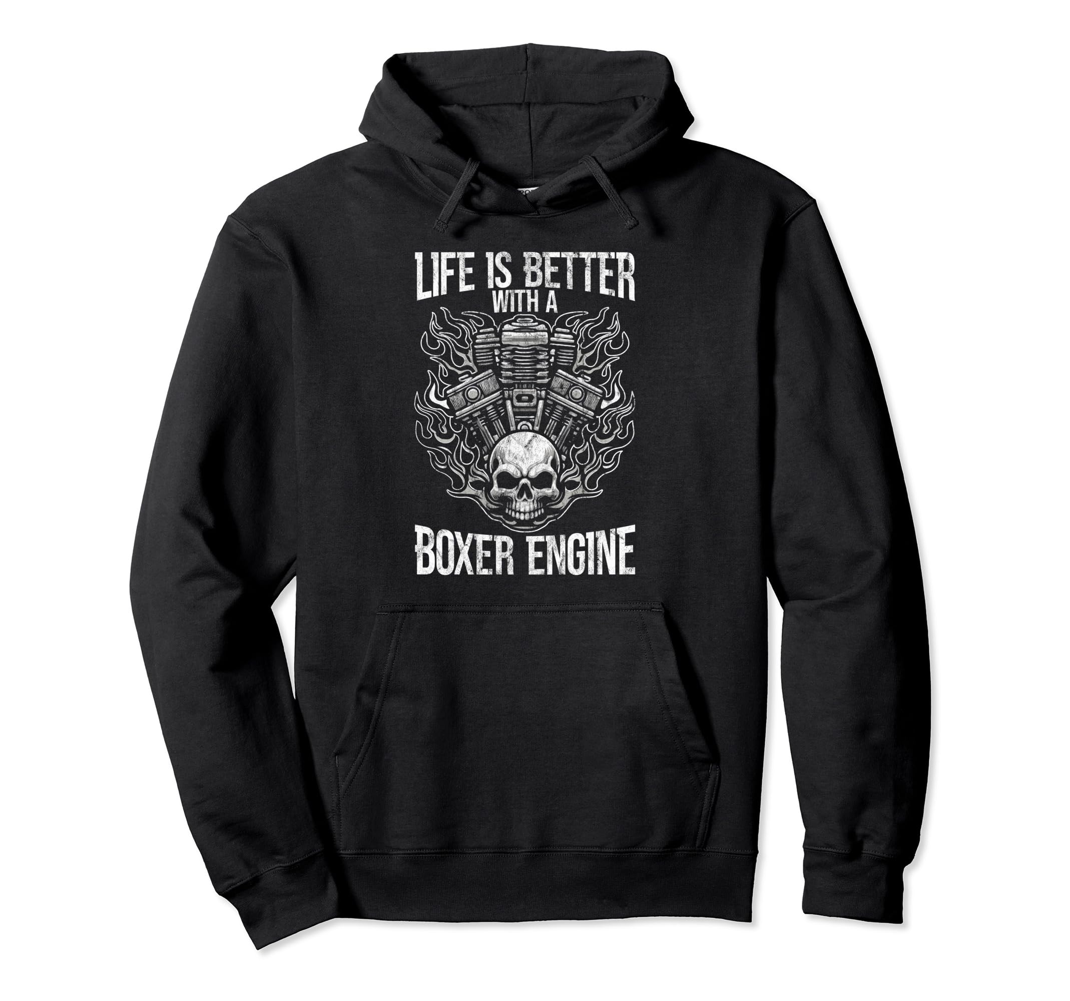 Boxer Engine Motorcyclist Boxer Rider Hoodie - Minimalist Print Men Women - T-Shirt, Sweatshirt, Hoodie