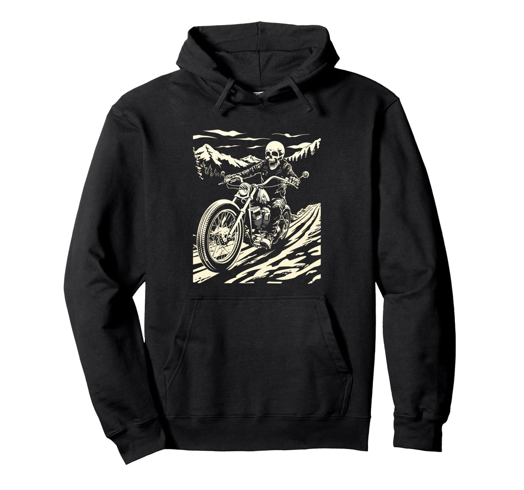 Skeleton Motorcycle Skeleton Rider Hoodie - Custom Art Print for Adults - T-Shirt, Sweatshirt, Hoodie