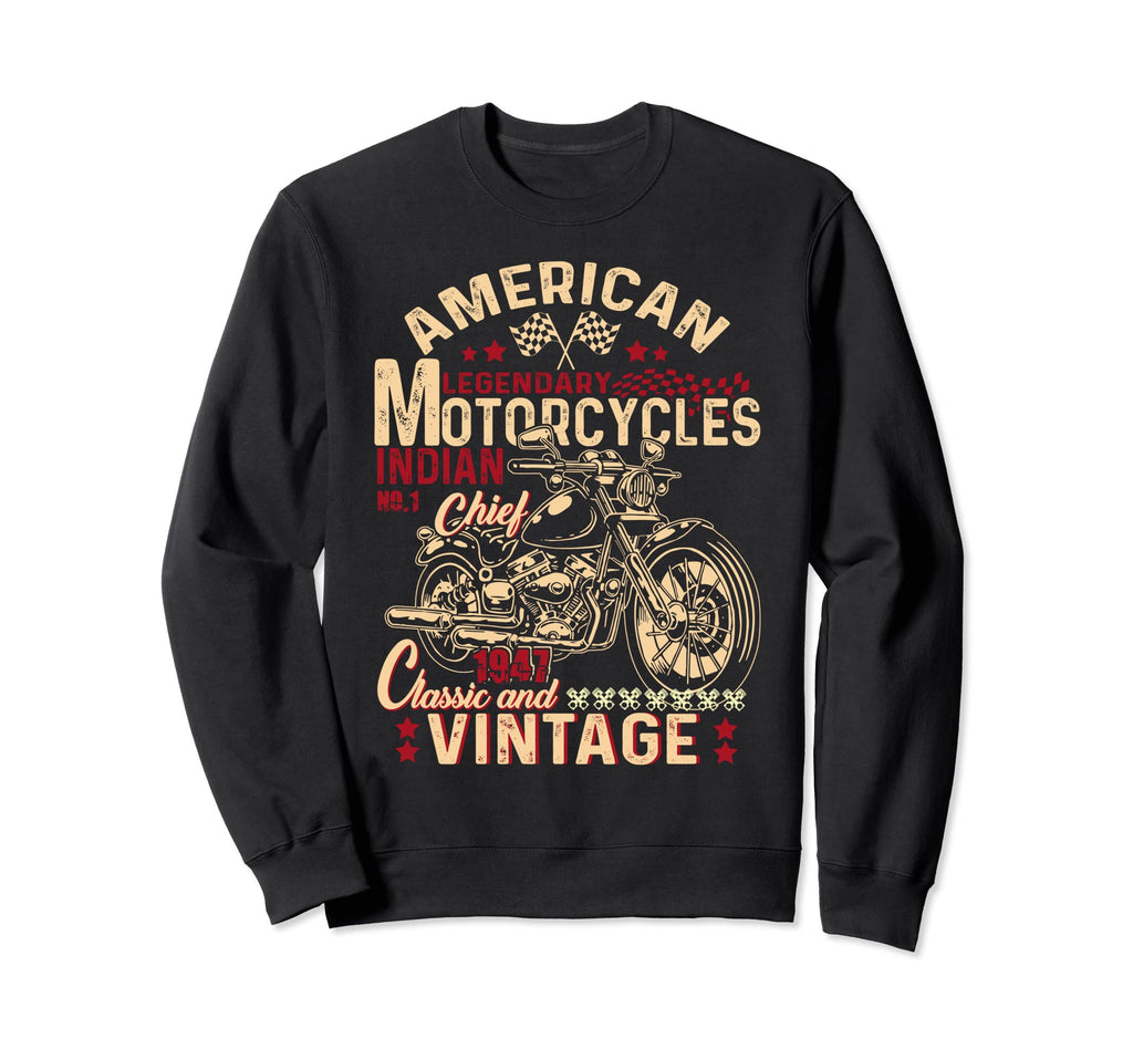 American Motorcycle Indian Old Sweatshirt - Casual Everyday Wear Men Women - T-Shirt, Sweatshirt, Hoodie