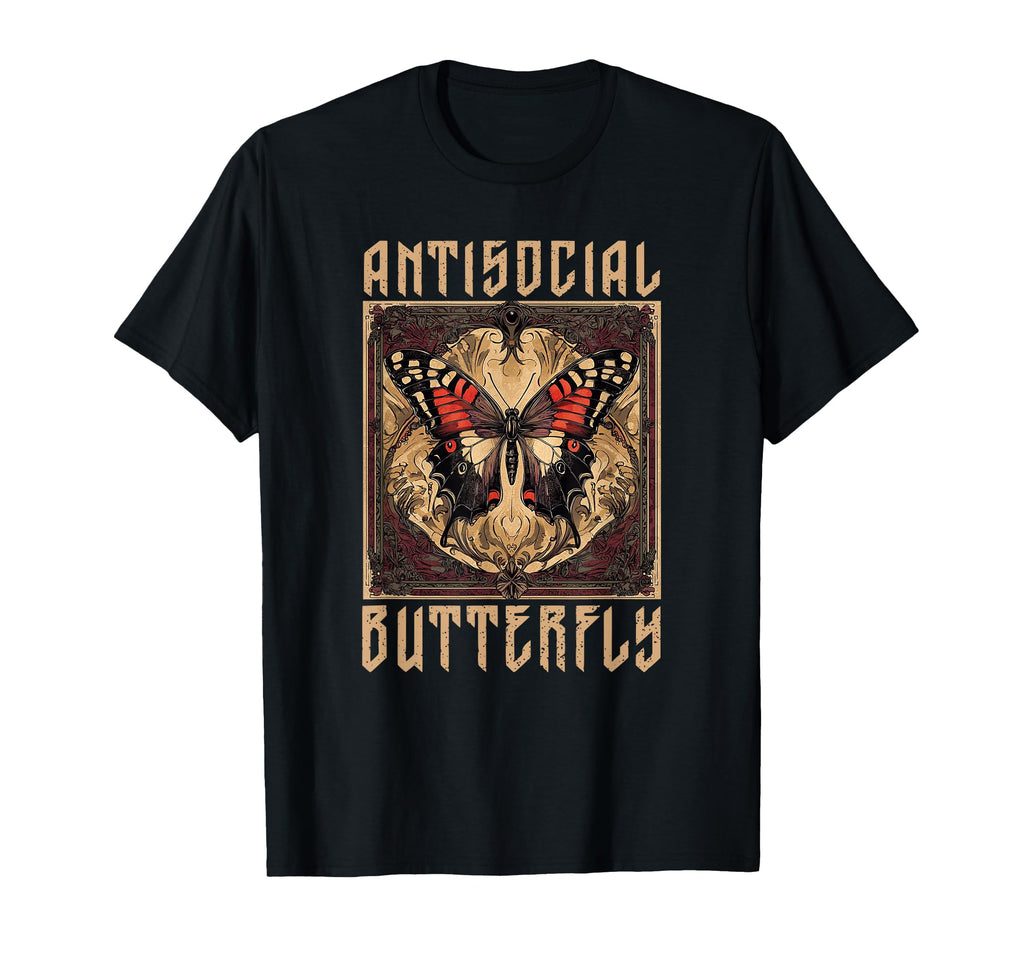 Antisocial Butterfly Gift Hoodie - Minimalist Print Unisex - T-Shirt, Sweatshirt, Hoodie