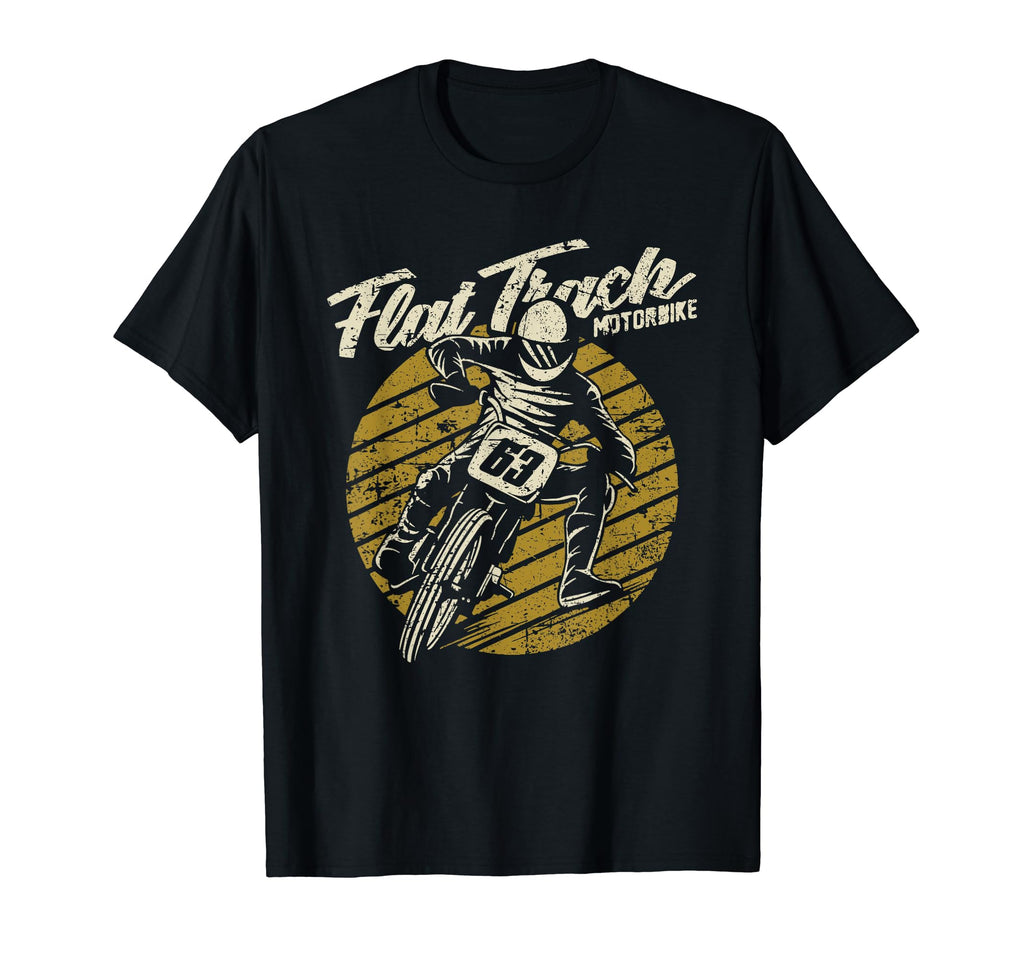 Flat Track Motorcycle Racing T-Shirt - Custom Art Print Men Women - T-Shirt, Sweatshirt, Hoodie