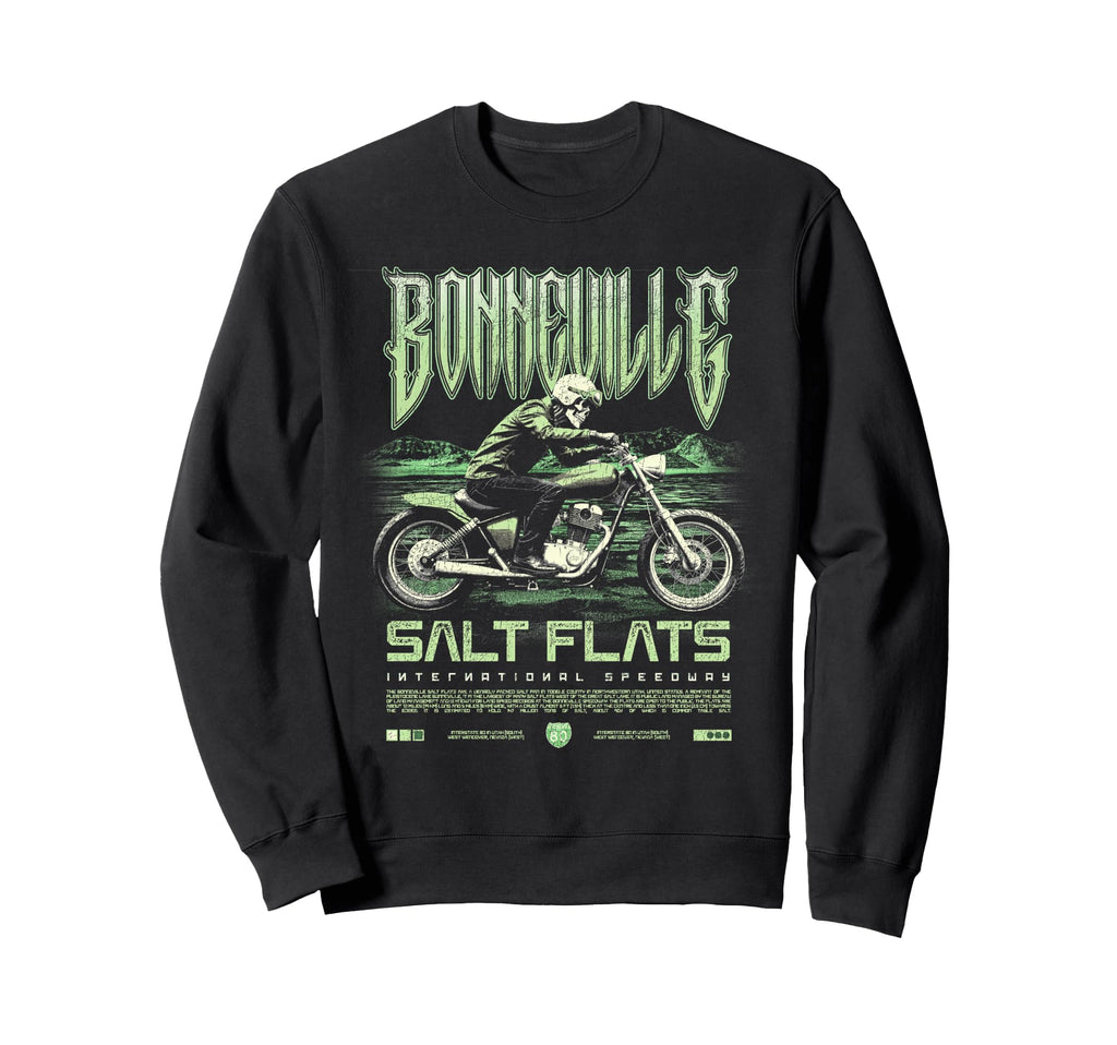 Bonneville Salt Flats Motorcycle Racing Sweatshirt - Trendy Graphic Unisex - T-Shirt, Sweatshirt, Hoodie