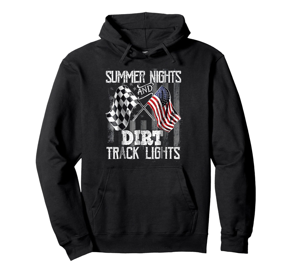 Summer Nights And Dirt Track Lights Hoodie - Fun Novelty Design Unisex - T-Shirt, Sweatshirt, Hoodie