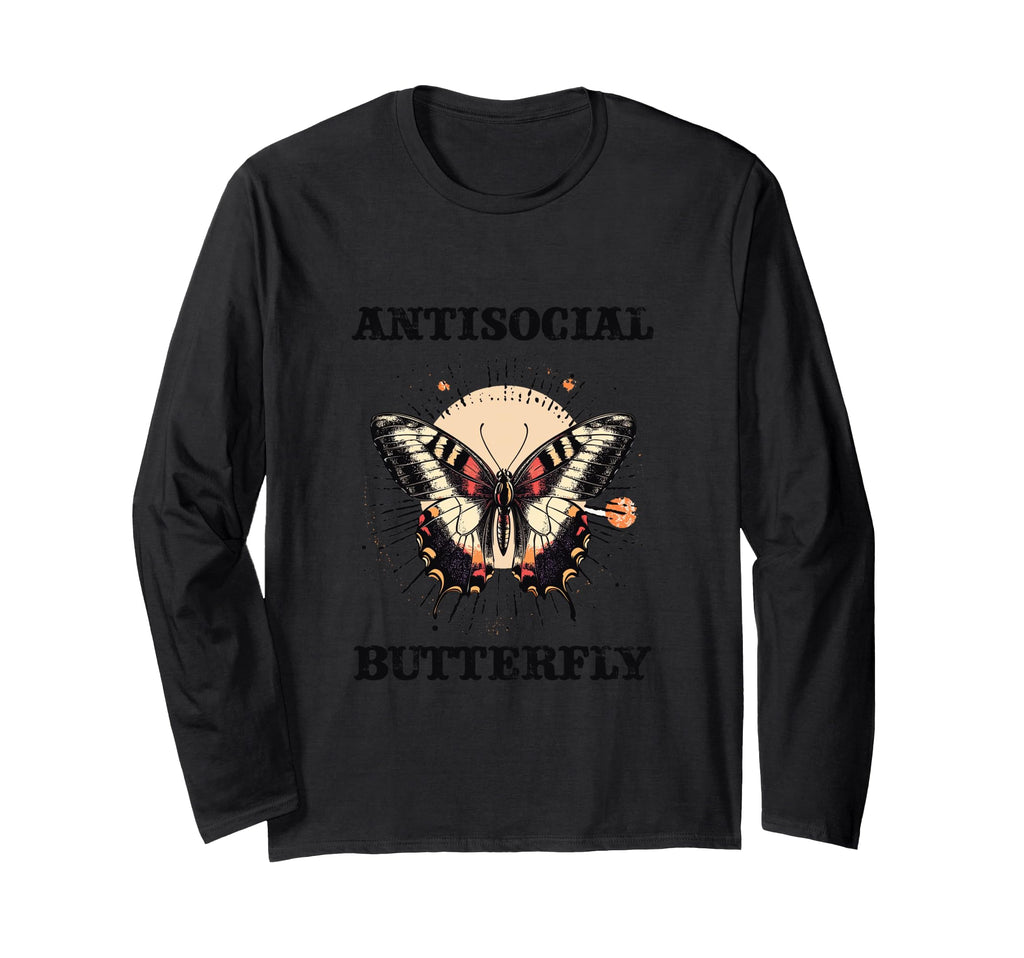 Antisocial Butterfly T-Shirt - Custom Art Print Men Women - T-Shirt, Sweatshirt, Hoodie