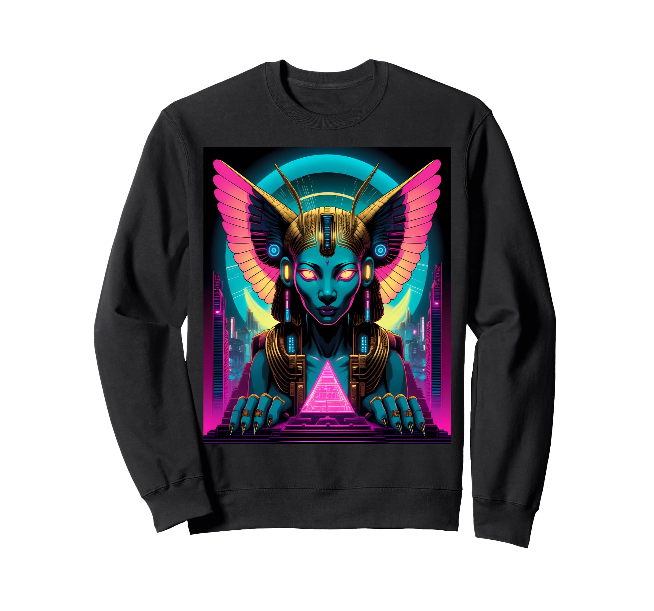 Vaporwave Sphinx 80S Synthwave Sweatshirt - Streetwear Style for Adults - T-Shirt, Sweatshirt, Hoodie