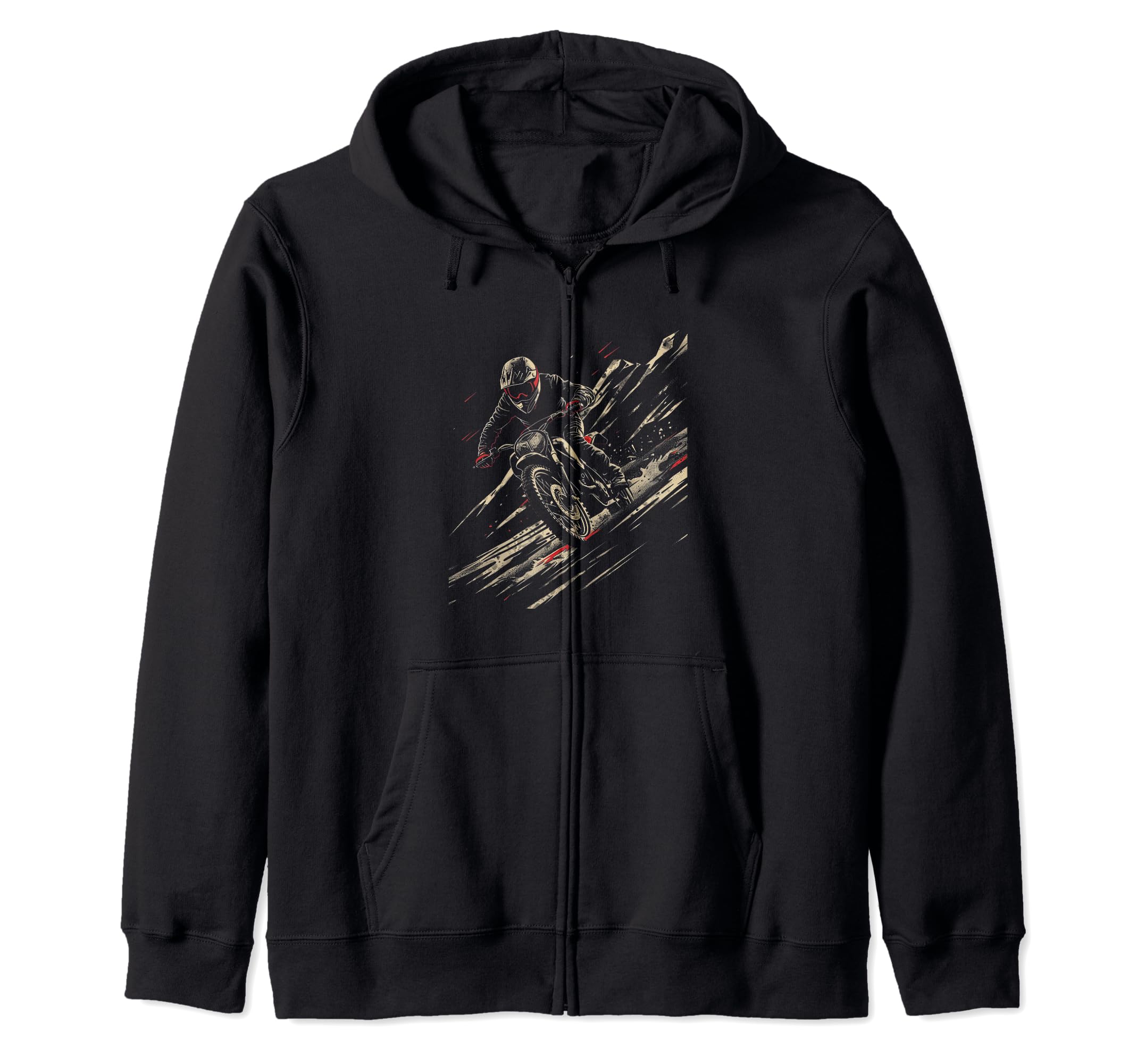 Downhill Race Motorcycle Gift Hoodie - Custom Art Print Men Women - T-Shirt, Sweatshirt, Hoodie