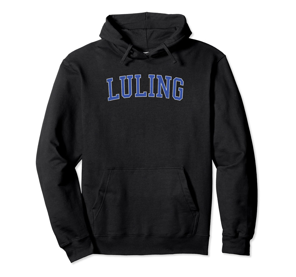Luling La Distressed Blue Varsity Hoodie - Graphic Print Men Women - T-Shirt, Sweatshirt, Hoodie