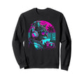 House Dj Cat 80S 90S Kitten Sunset Sweatshirt - Streetwear Style Unisex - T-Shirt, Sweatshirt, Hoodie