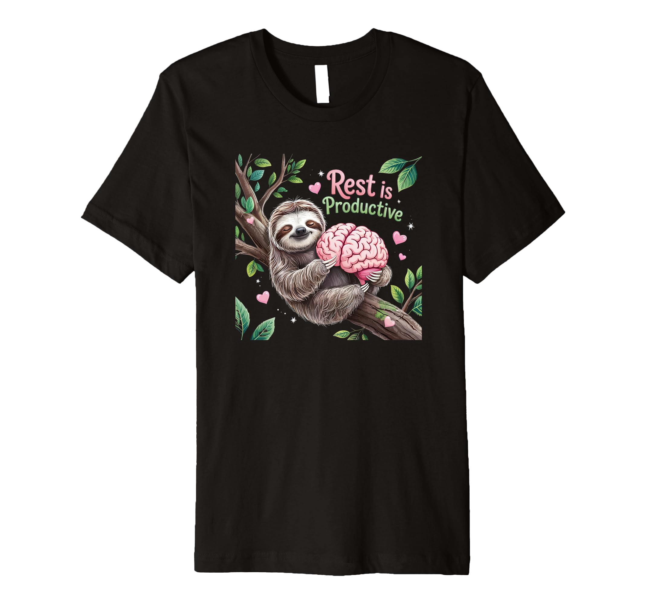 Rest Is Productive Funny Sloth T-Shirt - Aesthetic Graphic Men Women - T-Shirt, Sweatshirt, Hoodie