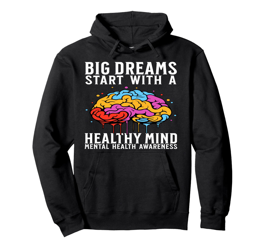 Mental Health Awareness Gifts Brain Hoodie - Aesthetic Graphic Men Women - T-Shirt, Sweatshirt, Hoodie