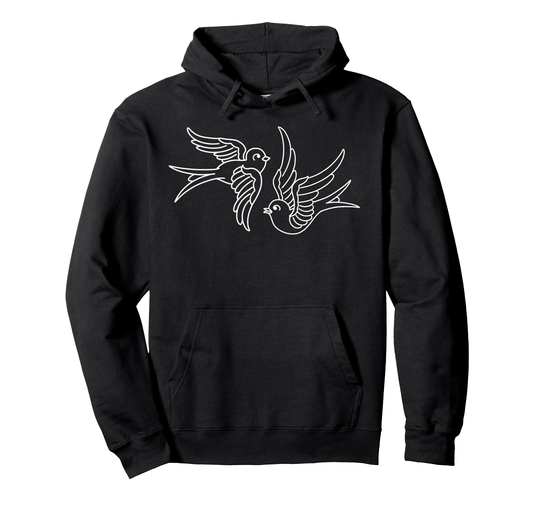 American Traditional Swallow Tattoo Hoodie - Minimalist Print Men Women - T-Shirt, Sweatshirt, Hoodie