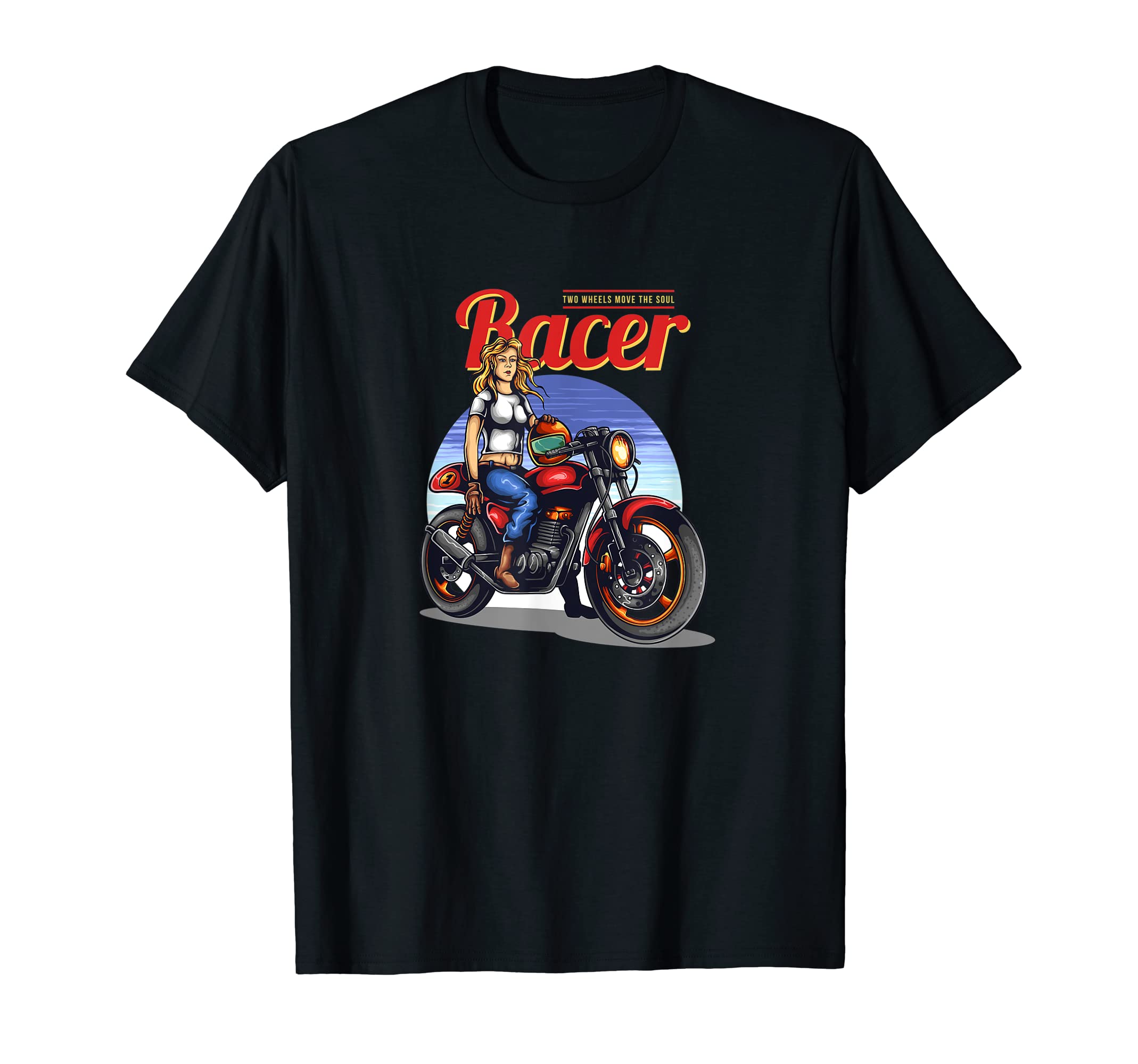 Motorcycle Motif Biker Hoodie - Custom Art Print Unisex - T-Shirt, Sweatshirt, Hoodie