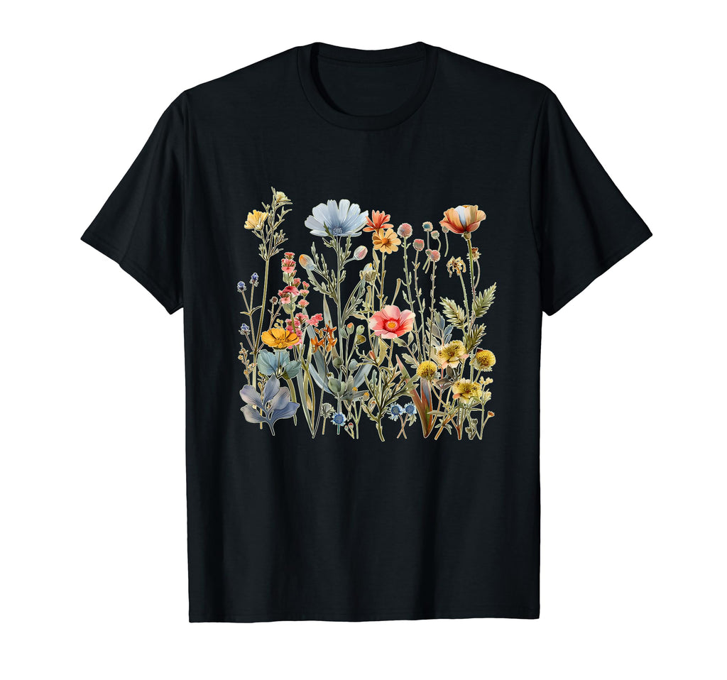 Womens Wildflower Bouquet Botanical T-Shirt - Streetwear Style Men Women - T-Shirt, Sweatshirt, Hoodie