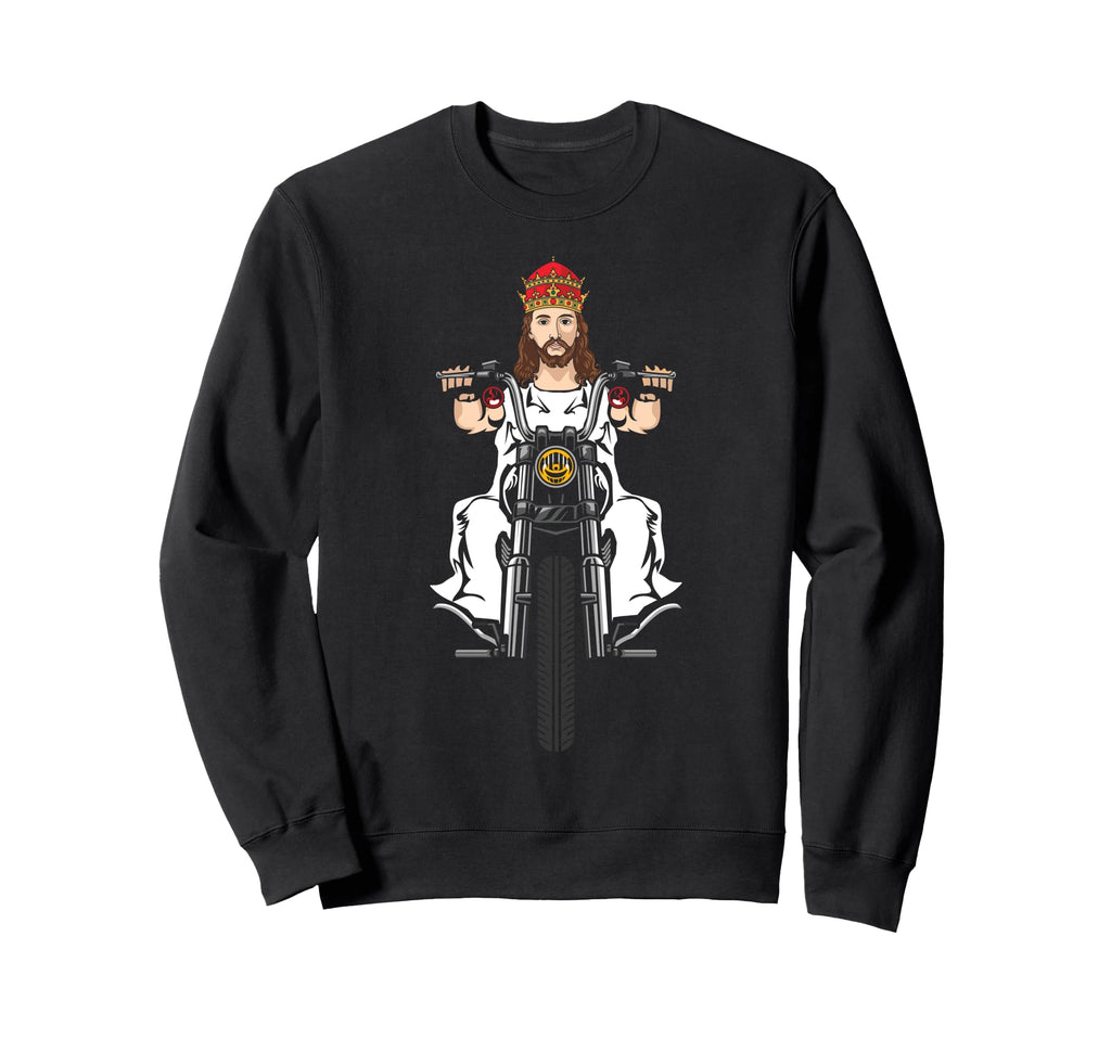 Christian Motorcycle Biker Jesus Biker Sweatshirt - Custom Art Print Unisex - T-Shirt, Sweatshirt, Hoodie