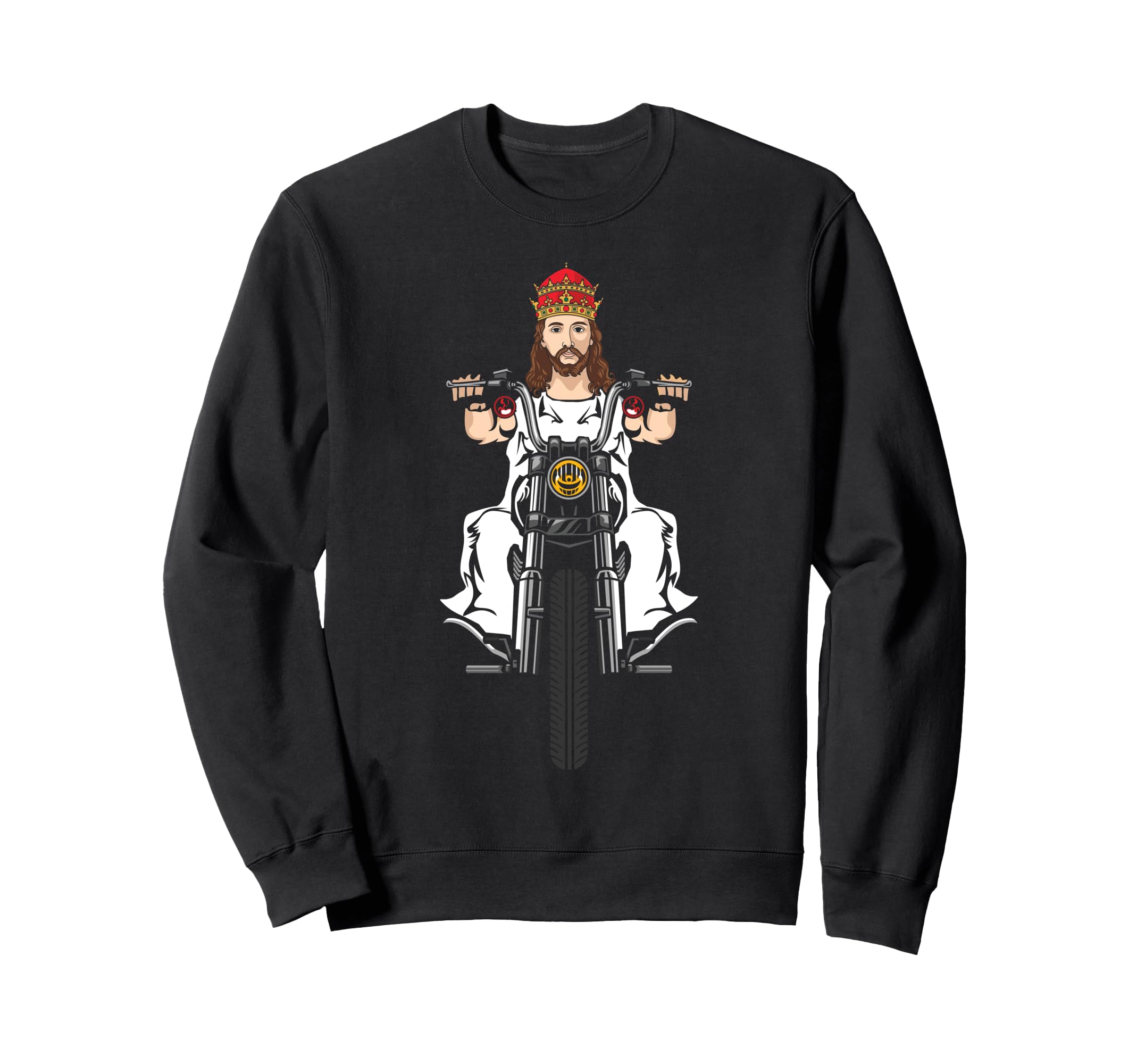 Christian Motorcycle Biker Jesus Biker Sweatshirt - Custom Art Print Unisex - T-Shirt, Sweatshirt, Hoodie