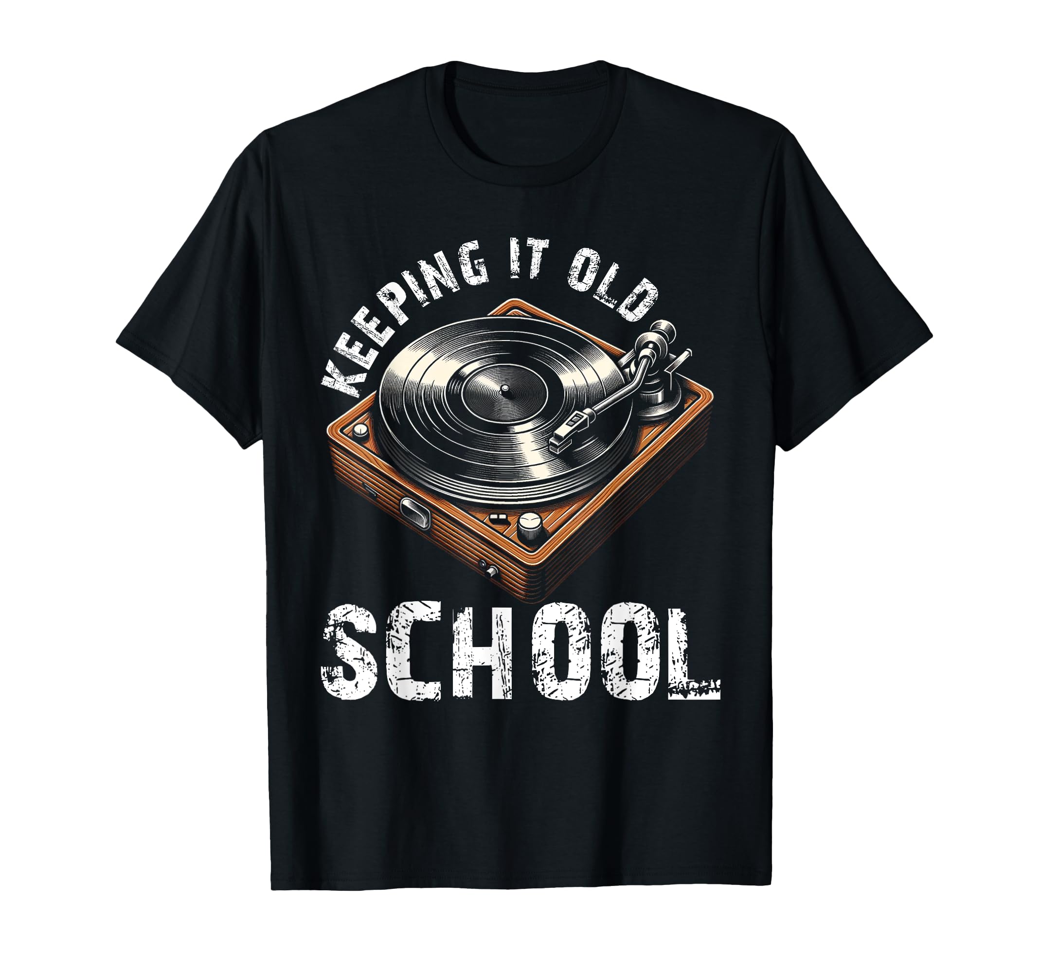 Vinyl Record Player Music Keeping It Old T-Shirt - Custom Art Print Unisex - T-Shirt, Sweatshirt, Hoodie