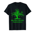 Green Ribbon Tree Mental Health T-Shirt - Novelty Apparel for Adults - T-Shirt, Sweatshirt, Hoodie