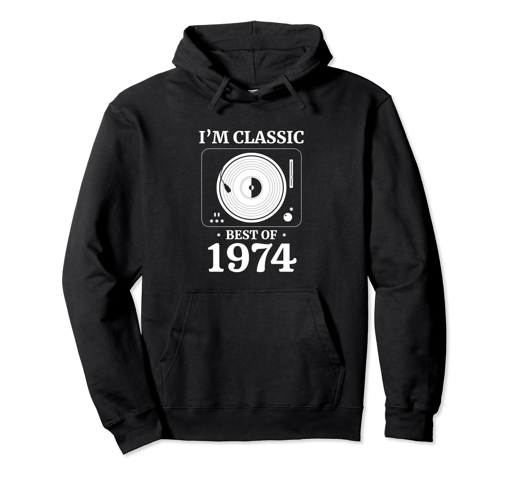 1974 Birthday Vinyl Lp Music Record Hoodie - Trendy Graphic for Adults - T-Shirt, Sweatshirt, Hoodie