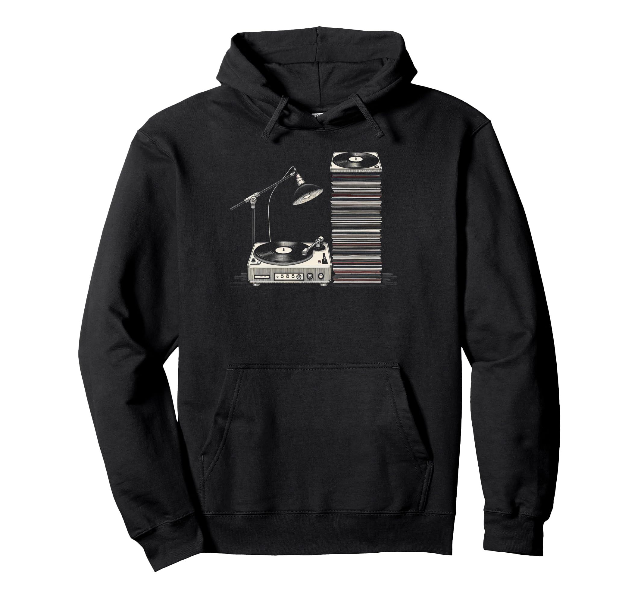 Vinyl Records Player Lover Music Vinyl Hoodie - Fun Novelty Design Unisex - T-Shirt, Sweatshirt, Hoodie