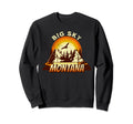 Big Sky Montana Grunge Sunset Sweatshirt - Graphic Print for Adults - T-Shirt, Sweatshirt, Hoodie