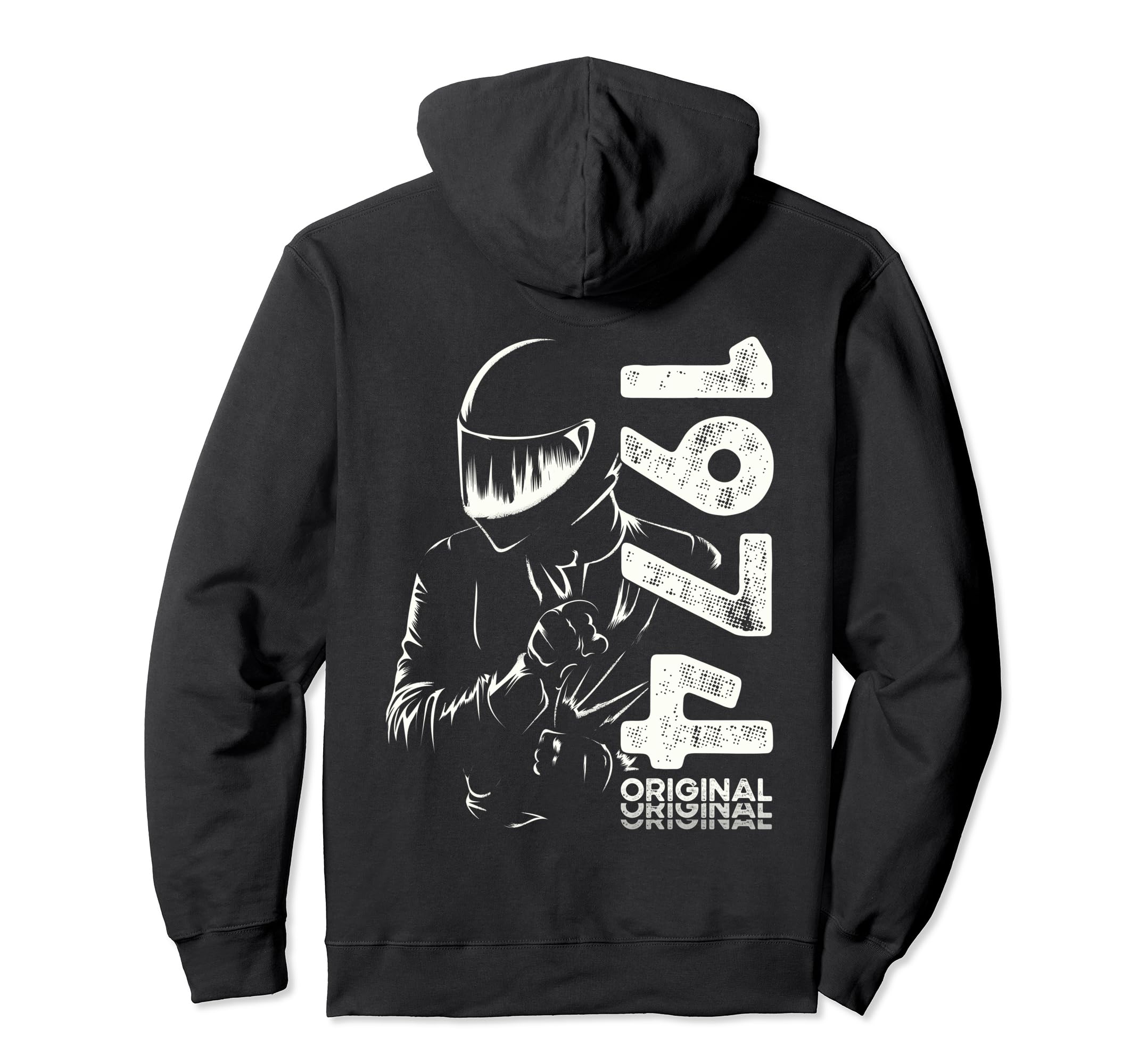 50Th Birthday Motorcycle Motorcyclist Hoodie - Graphic Print for Adults - T-Shirt, Sweatshirt, Hoodie
