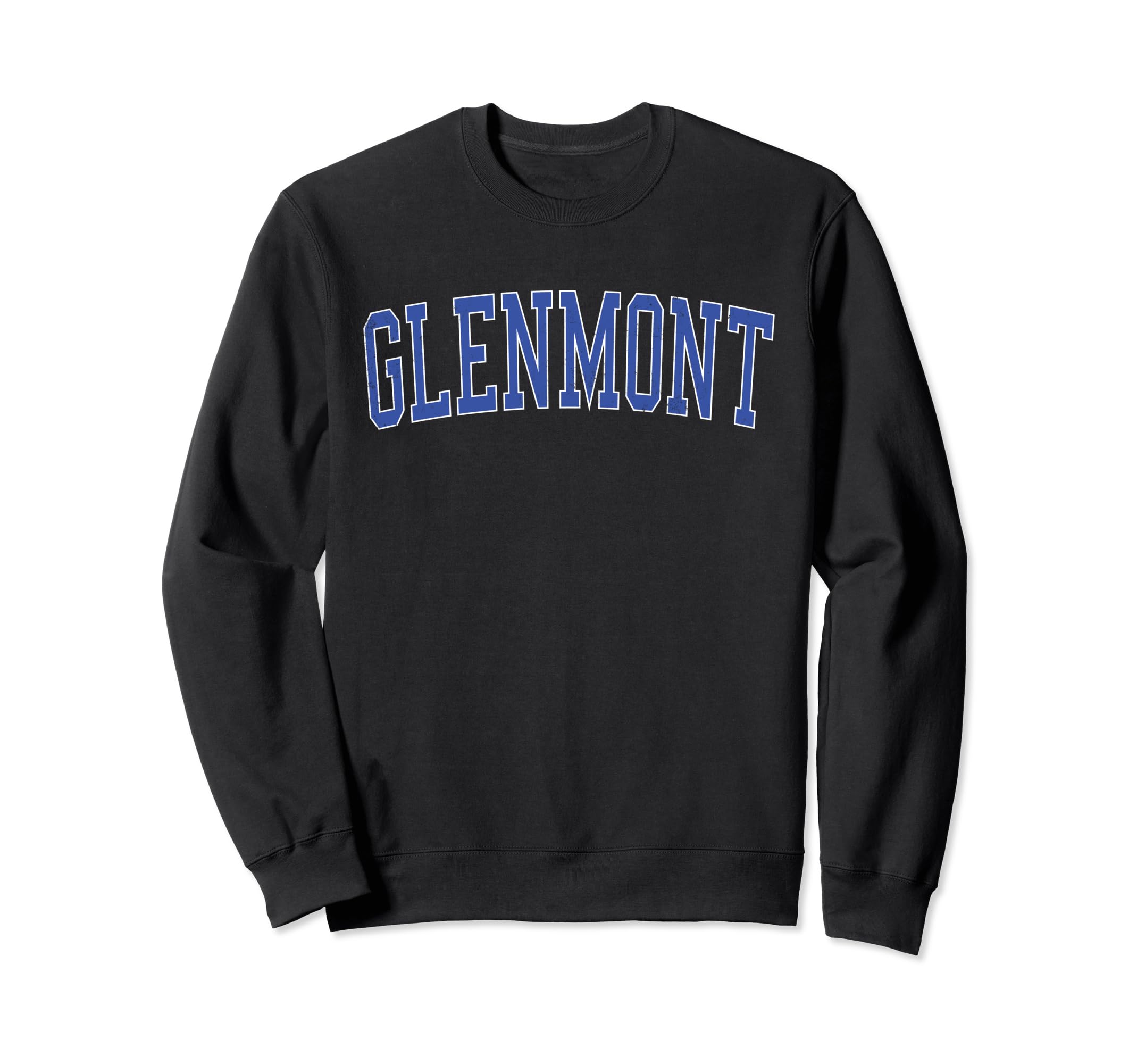Glenmont Md Distressed Blue Sweatshirt - Fun Novelty Design for Adults - T-Shirt, Sweatshirt, Hoodie
