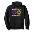 Embrace Neurodiversity Autism Adhd Hoodie - Aesthetic Graphic Men Women - T-Shirt, Sweatshirt, Hoodie