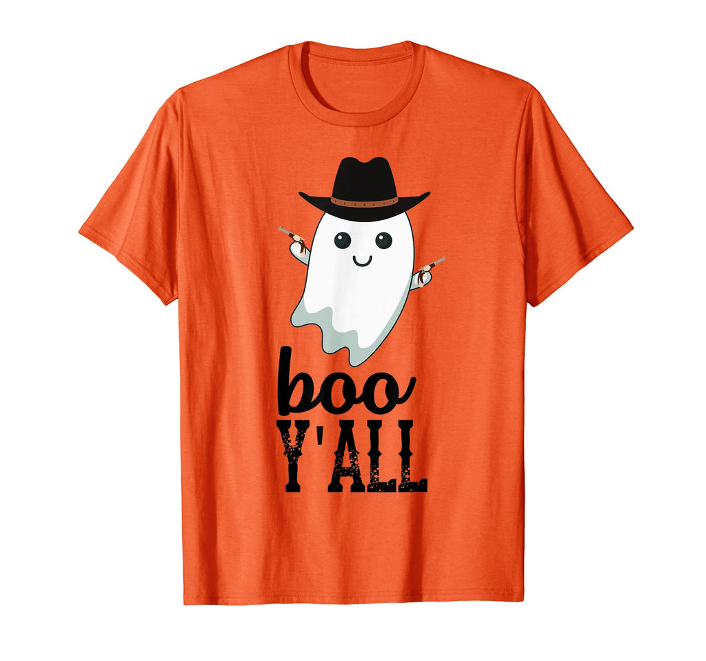 Boo Yall Ghost Scary Western Cowboy T-Shirt - Minimalist Print for Adults - T-Shirt, Sweatshirt, Hoodie