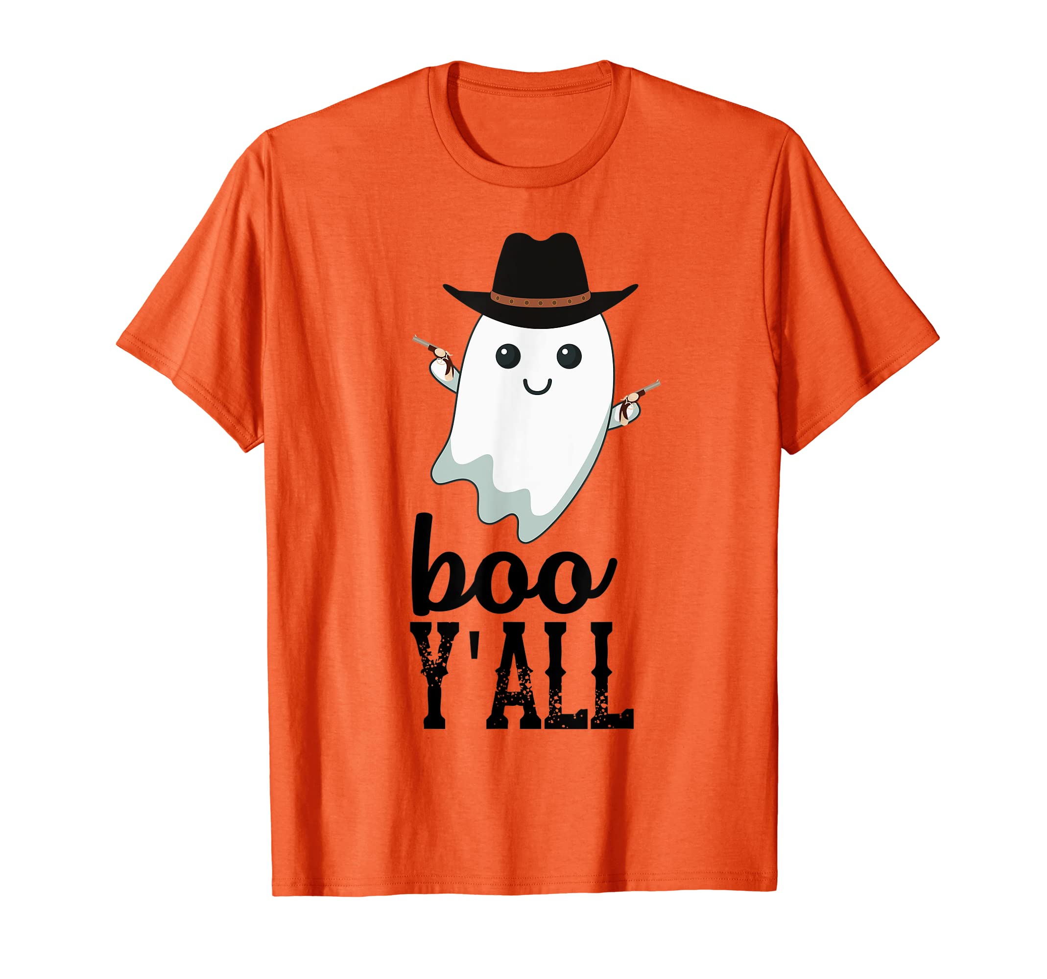 Boo Yall Ghost Scary Western Cowboy T-Shirt - Minimalist Print for Adults - T-Shirt, Sweatshirt, Hoodie