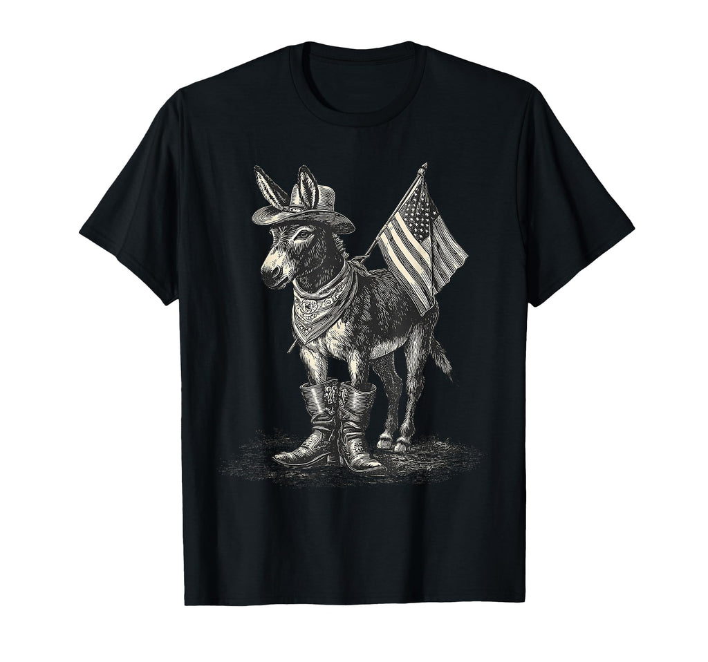 Country Cowboy Donkey Rodeo Cowgirl T-Shirt - Streetwear Style Men Women - T-Shirt, Sweatshirt, Hoodie