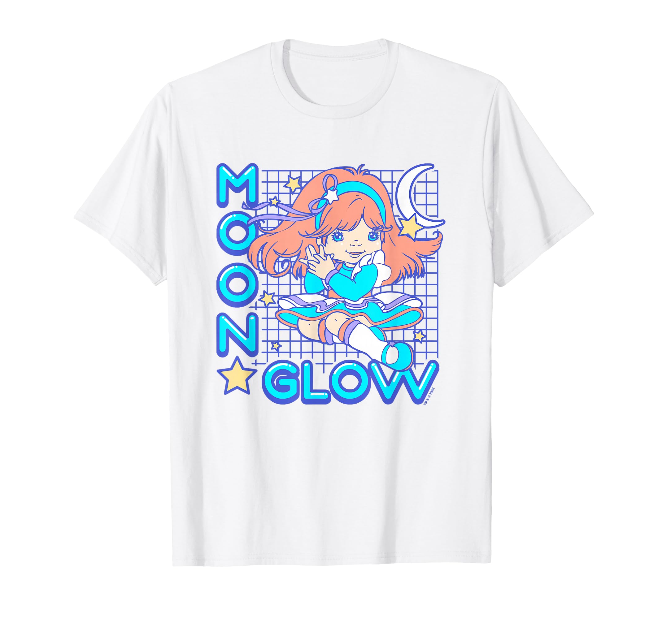 Rainbow Brite Moon Glow Neon Grid T-Shirt - Fun Novelty Design Men Women - T-Shirt, Sweatshirt, Hoodie