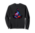 Meditation Pose Galaxy Pattern Sweatshirt - Novelty Apparel for Adults - T-Shirt, Sweatshirt, Hoodie