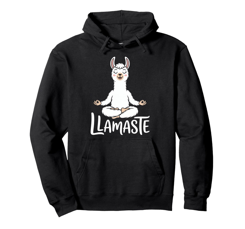Llamaste Funny Llama Yoga Hoodie - Fun Novelty Design for Adults - T-Shirt, Sweatshirt, Hoodie