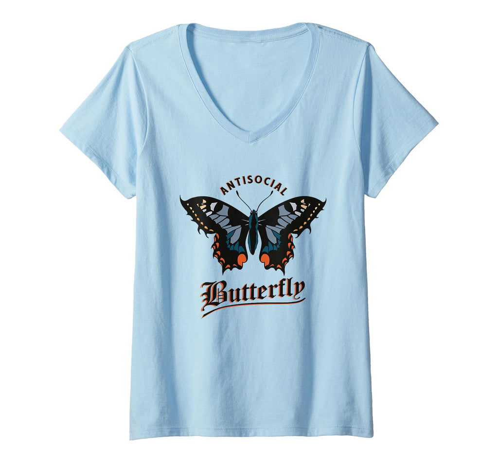 Womens Anti Social Butterfly T-Shirt - Casual Everyday Wear for Adults - T-Shirt, Sweatshirt, Hoodie